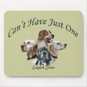 English Setter Can't Have Just One Mousepads