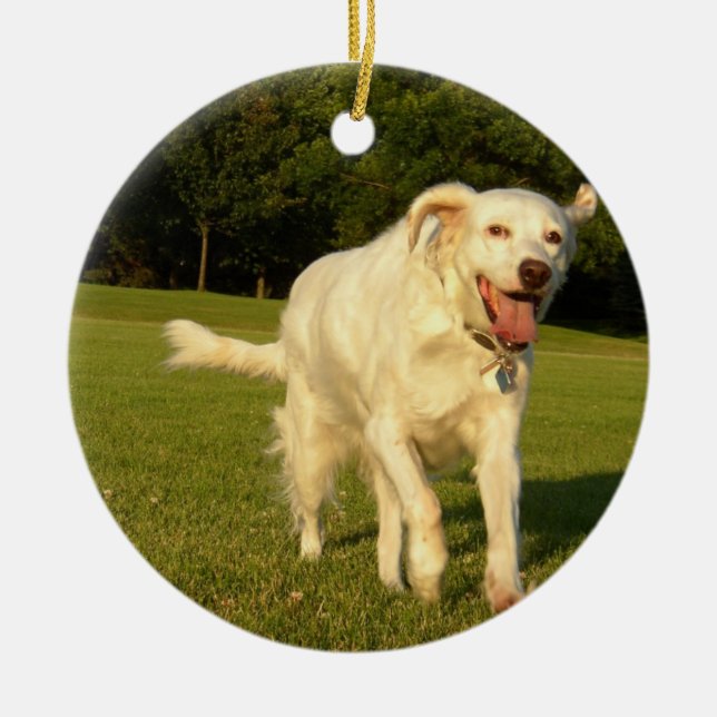 English Setter Ceramic Ornament (Front)