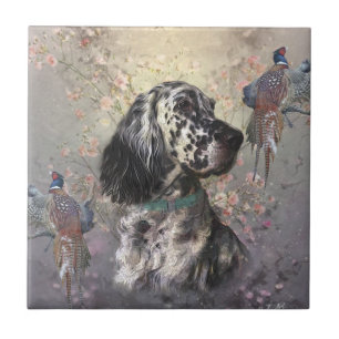 English Setter Ceramic Tile