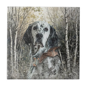 English Setter Ceramic Tile