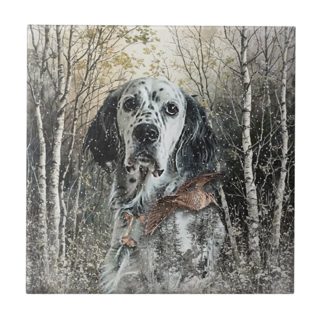 English Setter  Ceramic Tile (Front)