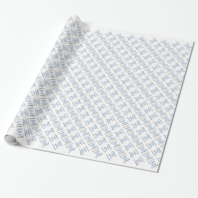 English Setter Charge Wrapping Paper (Unrolled)