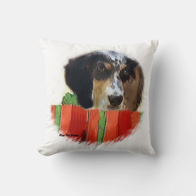 English Setter Christmas Cushion (Front)