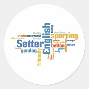 English Setter Classic Round Sticker