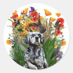 English Setter Classic Round Sticker