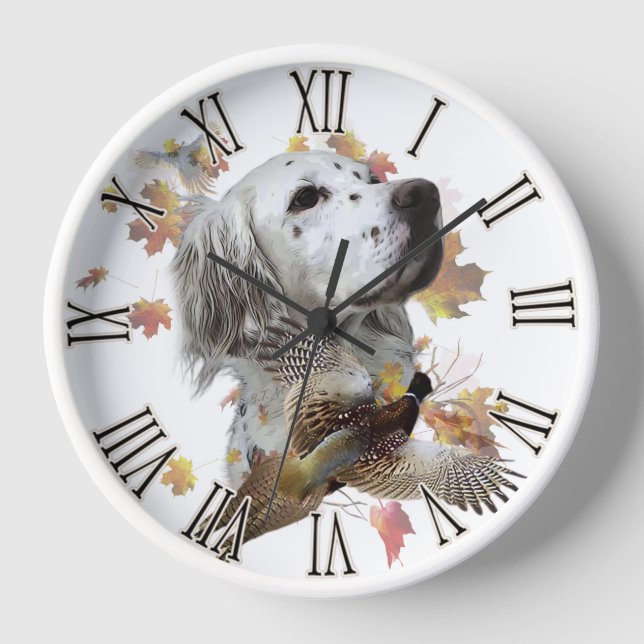 English Setter  Clock (Front)