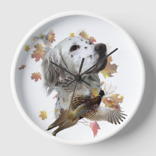 English Setter  Clock
