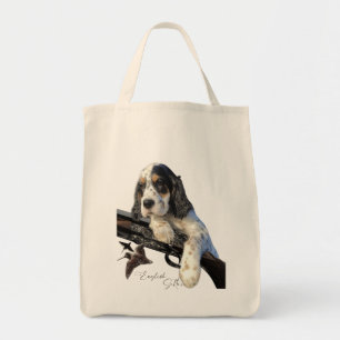 English Setter, cute puppy Coffee Mug Flask Tote Bag