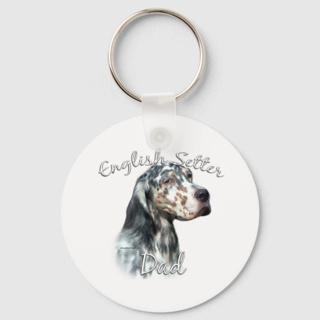 English Setter Dad 2 Key Ring (Front)