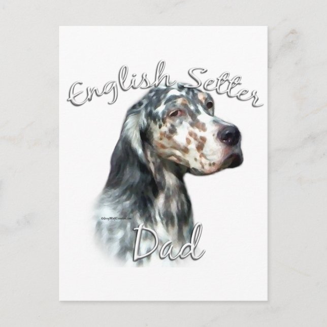 English Setter Dad 2 Postcard (Front)