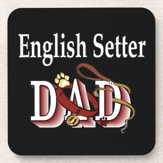 English Setter Dad Coaster (Front)