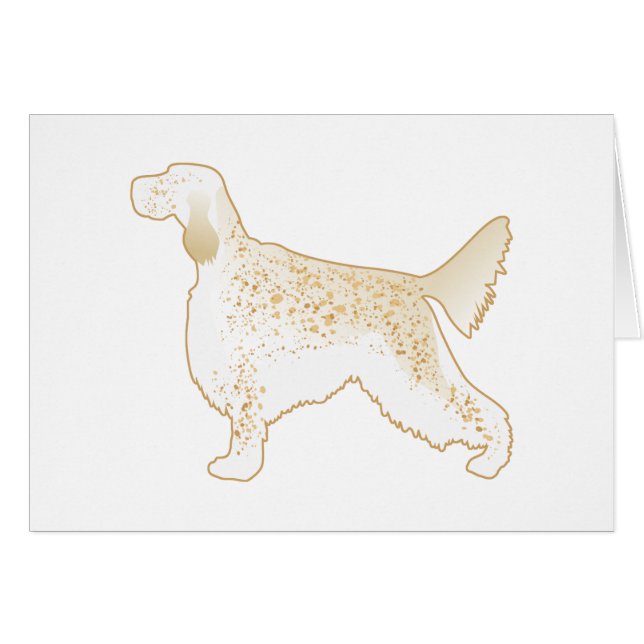 English Setter Dog Breed Illustration Silhouette (Front Horizontal)