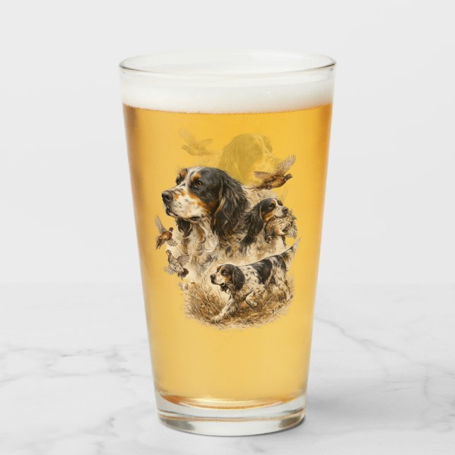 English Setter  Glass (Front Filled)