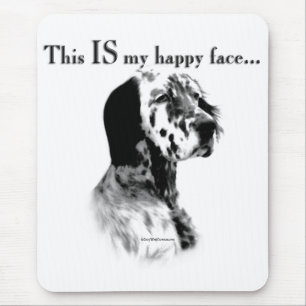 English Setter Happy Face Mouse Pad