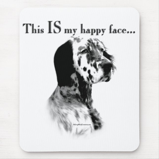 English Setter Happy Face Mouse Pad (Front)