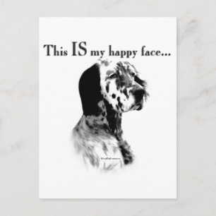 English Setter Happy Face Postcard