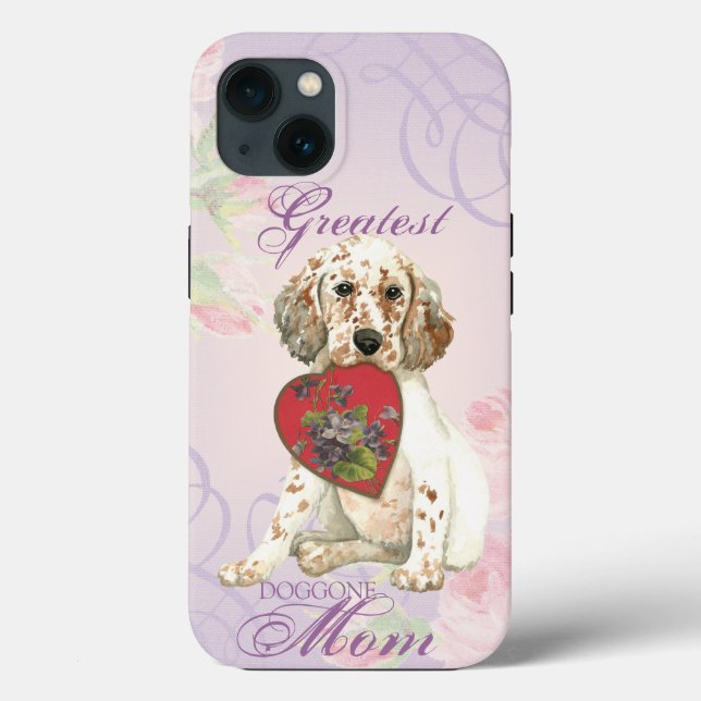 English Setter Heart Mum Case-Mate iPhone Case (Back)
