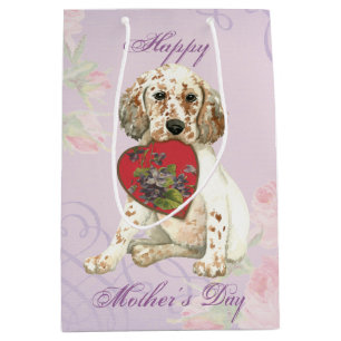 English Setter Heart Mum Medium Gift Bag