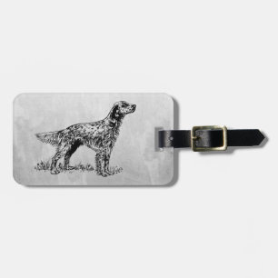 english setter luggage tag