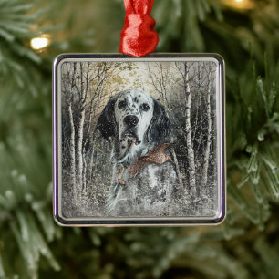 English Setter Metal Ornament