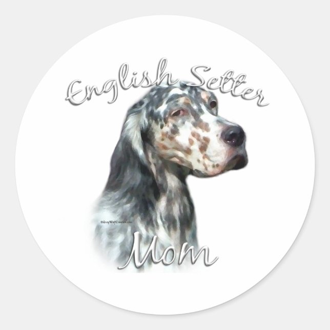 English Setter Mum 2 Classic Round Sticker (Front)