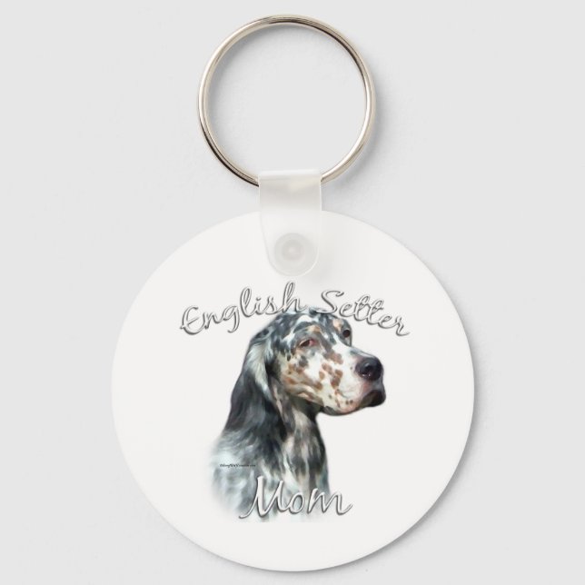 English Setter Mum 2 Key Ring (Front)