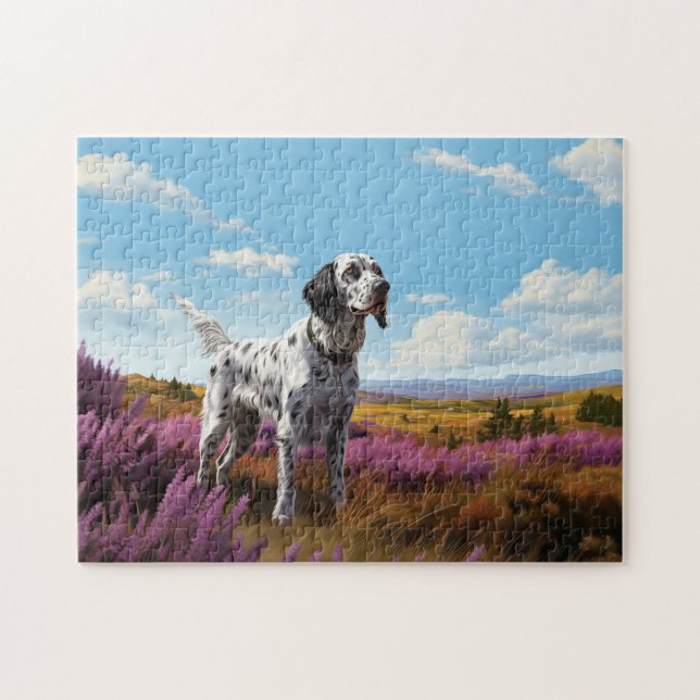 English Setter on the moor Jigsaw Puzzle (Horizontal)
