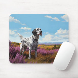 English Setter on the moor Mouse Pad