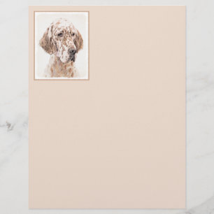 English Setter Orange Belton Painting Dog Art