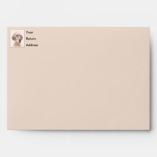 English Setter Orange Belton Painting Dog Art Envelope