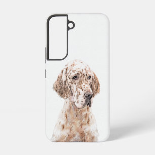 English Setter Orange Belton Painting Dog Art Samsung Galaxy Case