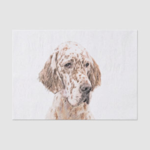 English Setter Orange Belton Painting Dog Art Tissue Paper