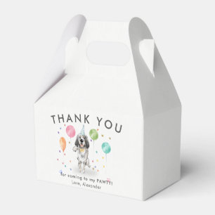 English Setter Pawty Puppy Dog Birthday Thank You  Favour Box