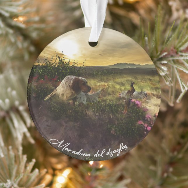 English Setter , Pheasant hunting  Ornament (Tree)