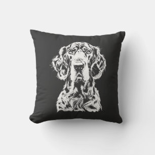 English Setter Portrait Minimalist Apparel Cushion