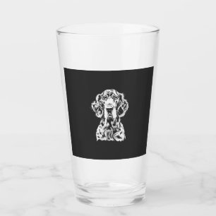 English Setter Portrait  Minimalist Apparel Glass
