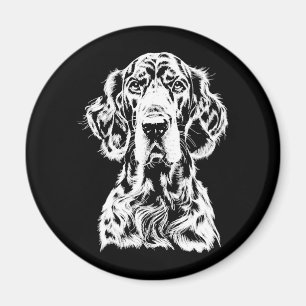 English Setter Portrait Minimalist Apparel Magnet