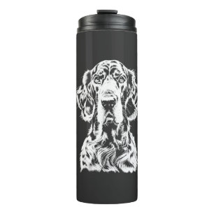 English Setter Portrait Minimalist Apparel Thermal Tumbler