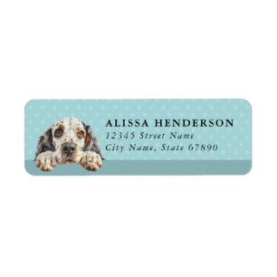 English Setter Return Address Labels