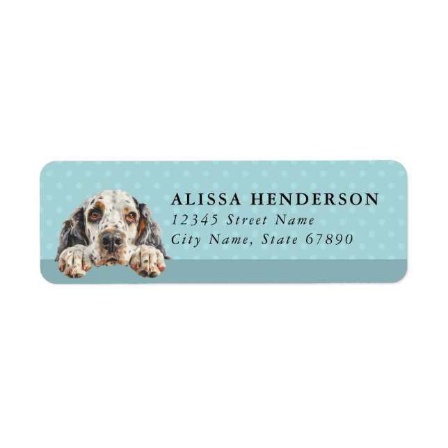 English Setter Return Address Labels (Front)