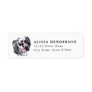English Setter Return Address Labels