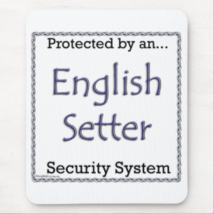 English Setter Security System Mouse Pad