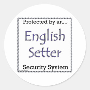 English Setter Security System Sticker