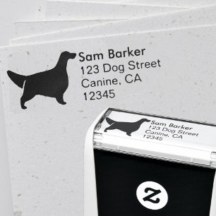 English Setter Silhouette Return Address Self-inking Stamp