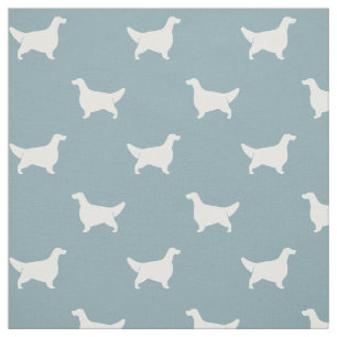 English Setter Silhouettes Pattern Fabric