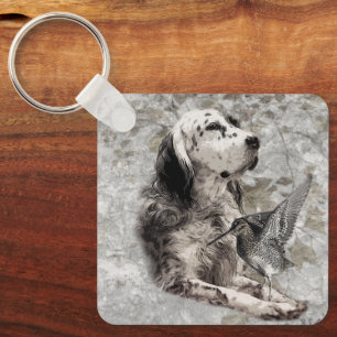 English Setter T-Shirt Trucker Hat Button Key Ring