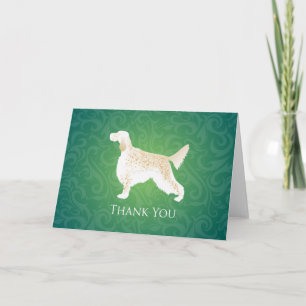English Setter Thank You Silhouette