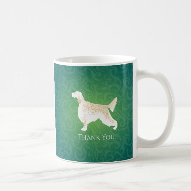 English Setter Thank You Silhouette Coffee Mug (Right)