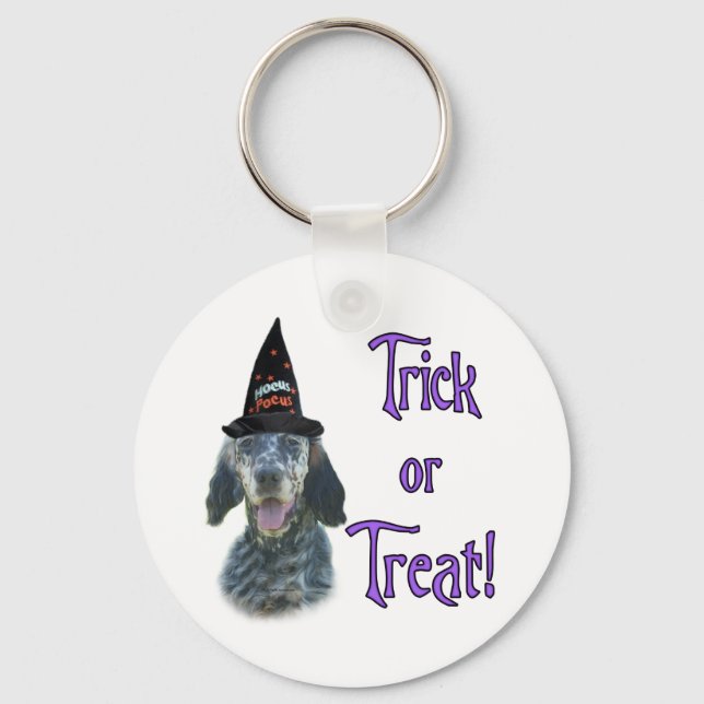 English Setter Trick Key Ring (Front)