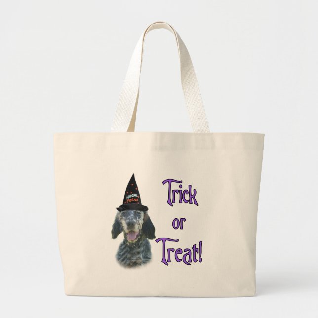 English Setter Trick Large Tote Bag (Front)